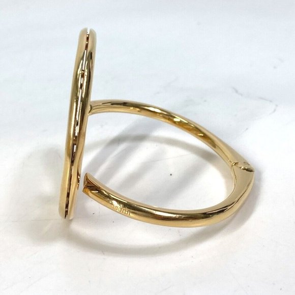 Auth FENDI FF Bracelet accessories Bangle Gold Plated Gold - Picture 4 of 6